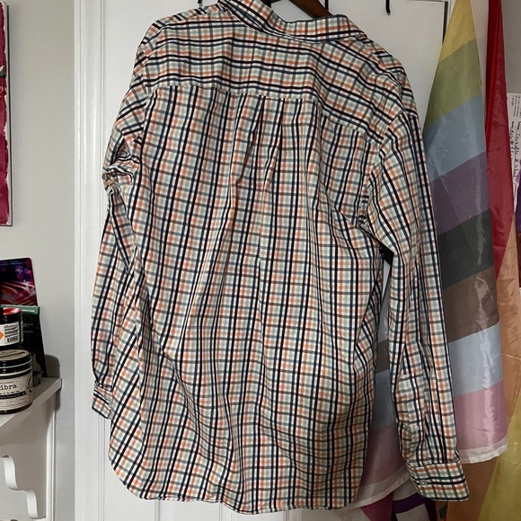 Relaxed Fit Large Tall Duluth Trading wrinkle Fighter Button Down Shirt - Picture 2 of 3